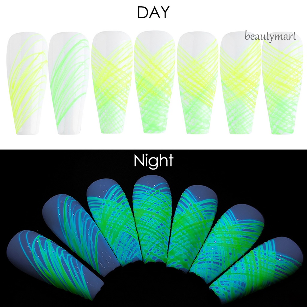 [Hàng mới về] Gel Sơn Móng Tay Dạ Quang Tạo Hiệu Ứng Mạng Nhện Bắt Mắt Thời Trang 5ml