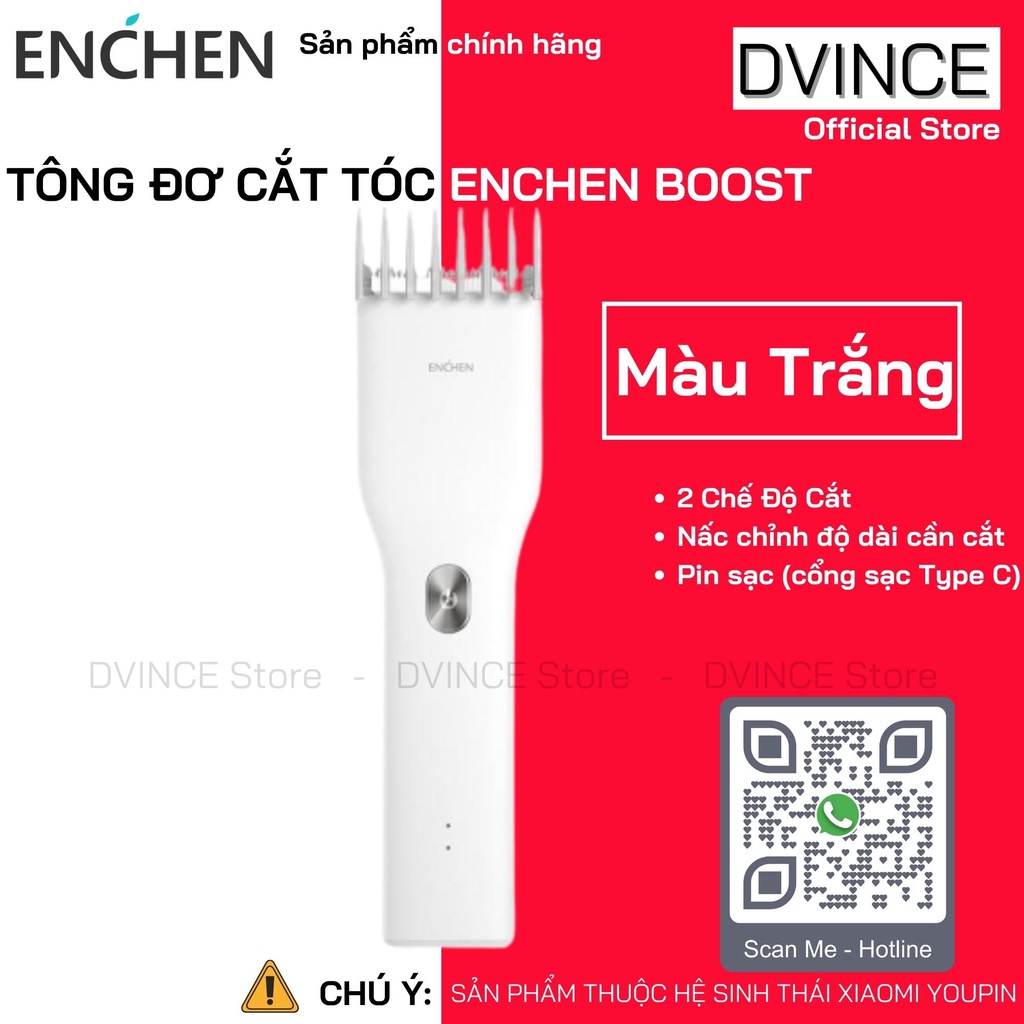 [Q. Bình Tân] Tông đơ cắt tóc Xiaomi Enchen Boost pin sạc - Hàng Chính Hãng | DVINCE Store