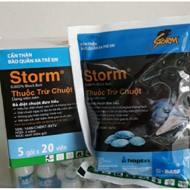 5 gói kẹo chuột Storm ( mỗi gói 20 viên )