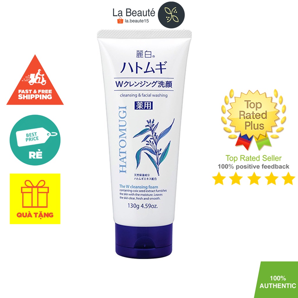 Reihaku Hatomugi W Cleansing Foam - Sữa Rửa Mặt Ý Dĩ 130g