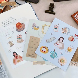 Set 3 sticker Life Collector trang trí sổ