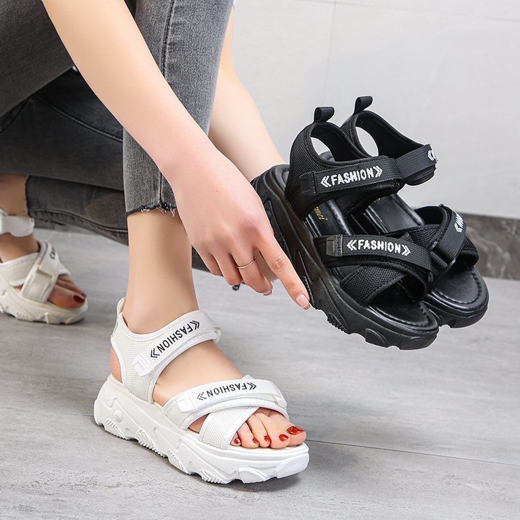 (S115) Sandal nữ đế bánh mì 5 phân quai chéo FASHION (mã M3)