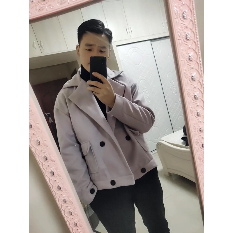 Áo khoác dạ nam thời trang thu đông  thanh niên