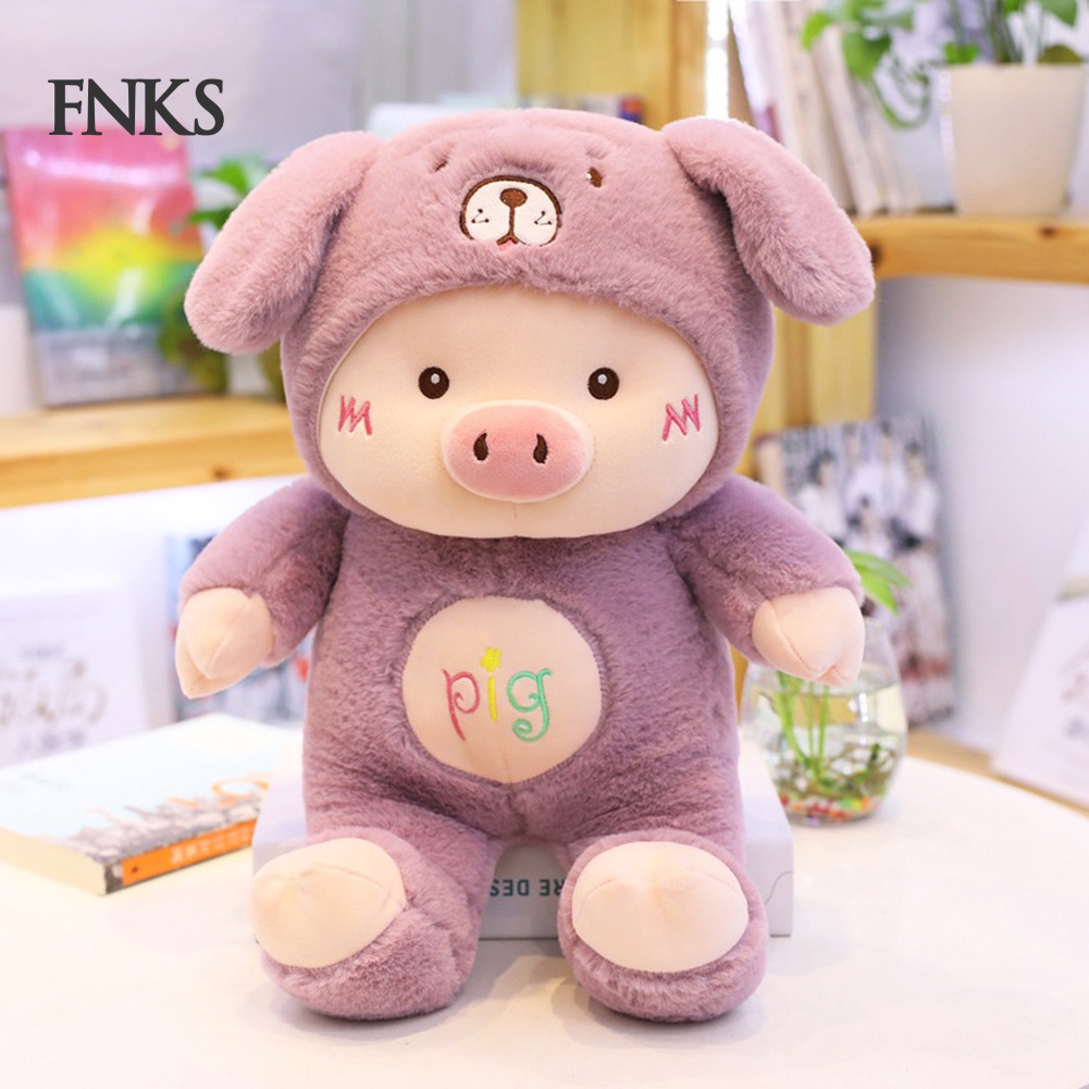 Đồ chơi nhồi bông thiết kế gấu heo/ mèo heo vui nhộn đáng yêu dành cho trẻ em