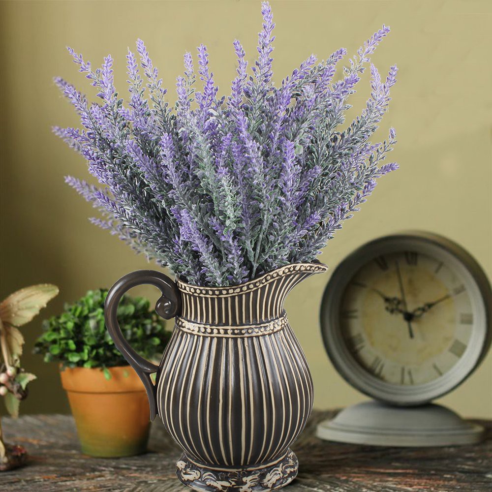 Hoa giả, cành hoa oải hương lavender giả 5 nhánh nhân tạo cắm trang trí tuyệt đẹp