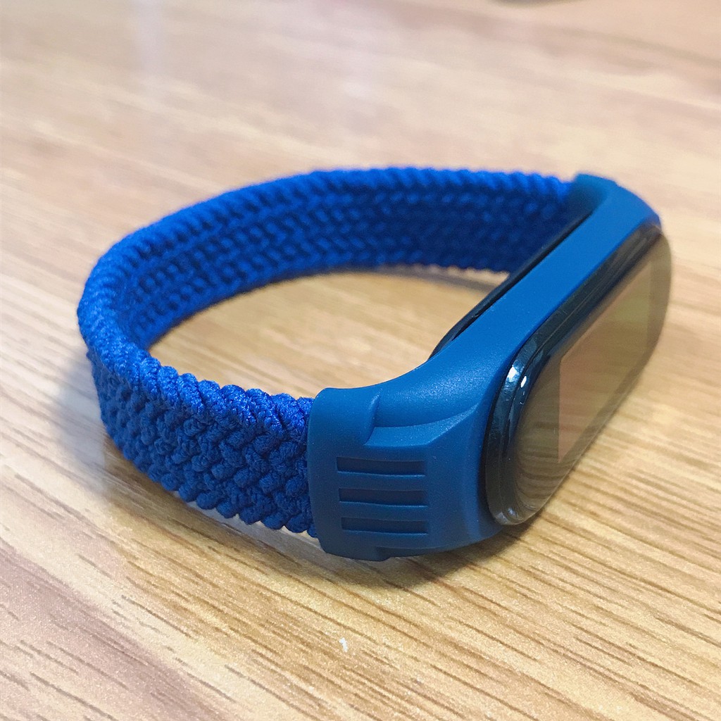 Dây đeo đồng hồ thông minh sợi nylon thời trang cho Xiaomi Mi Band 5/ 4/ 3