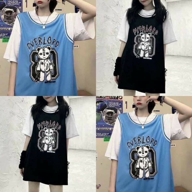 Áo thun bóng chày Overlord. áo thun thể thao unisex