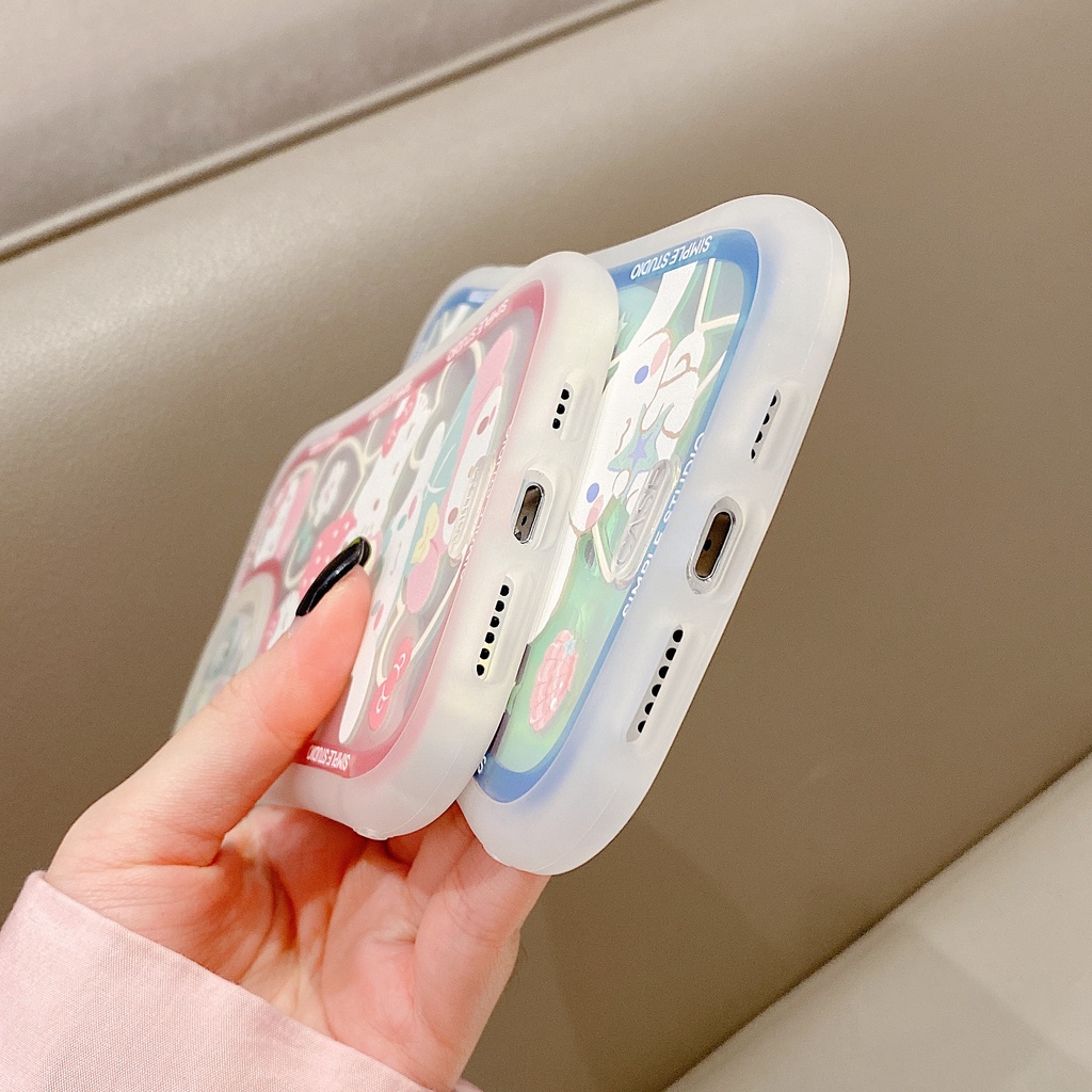Ốp Điện Thoại Hình Mèo Và Thỏ Chống Sốc Cho iPhone 14 / 13 / 12 / 11