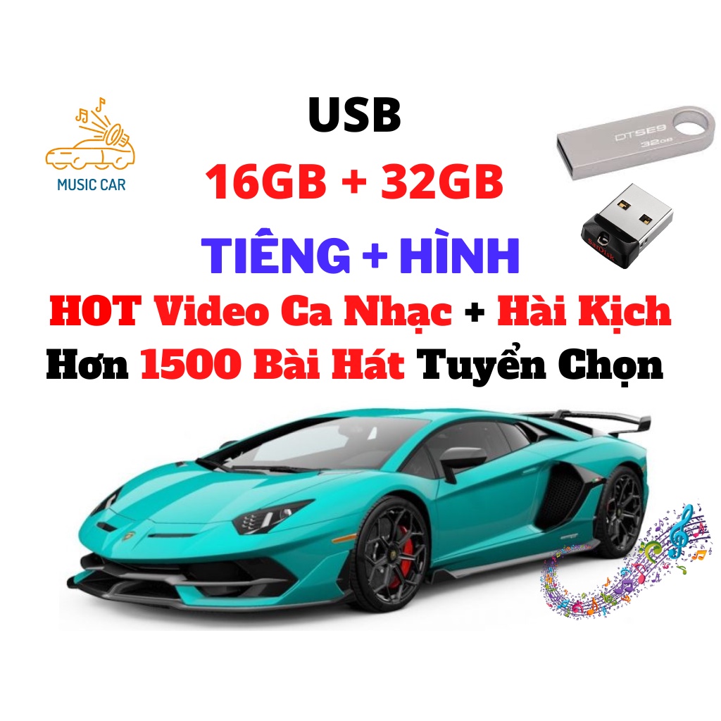 USB Nhạc Hình Và Nhạc Tiếng Cho Đủ Dòng Xe , USB Nghe Nhạc Cho Ô Tô 16G - 32G