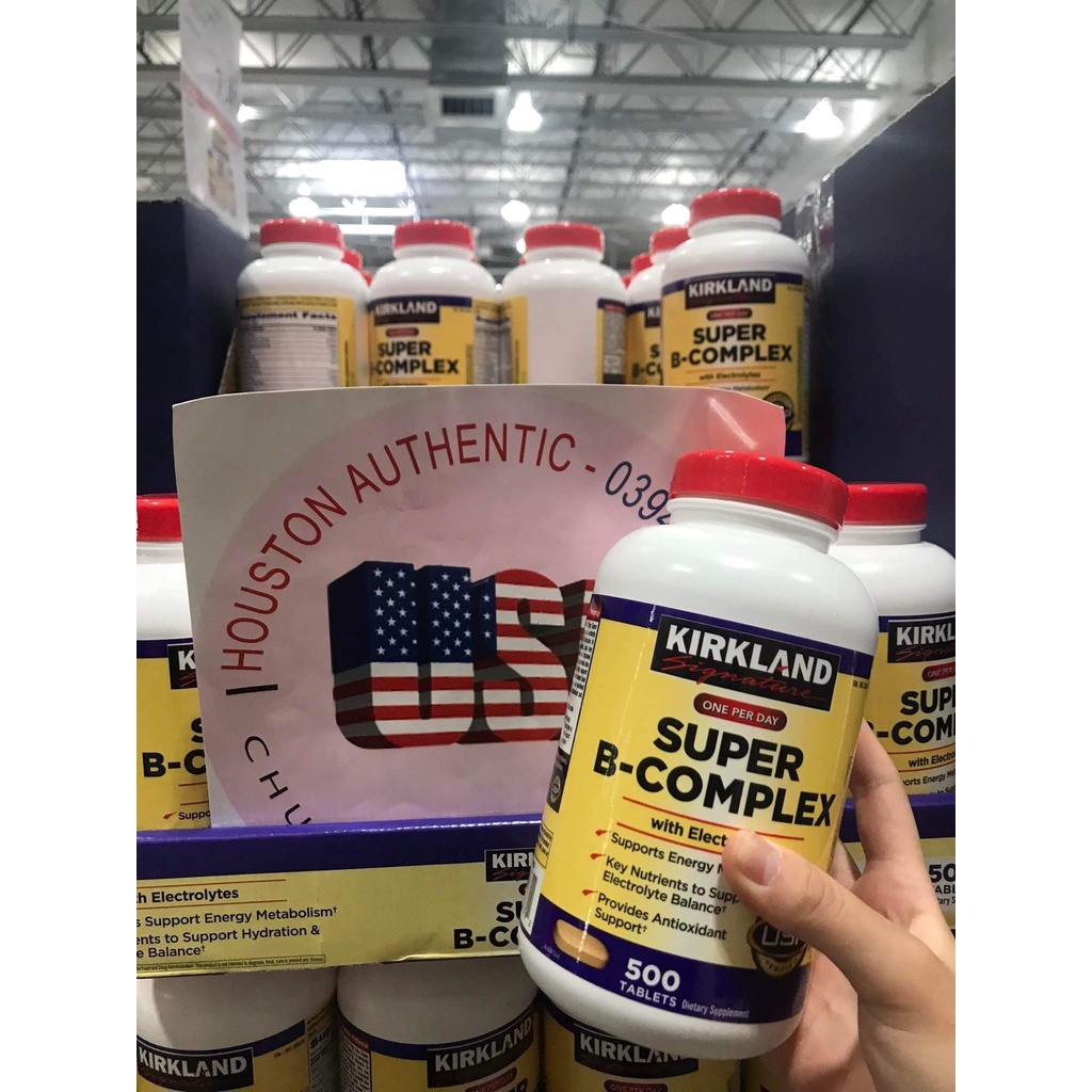 Viên uống Vitamin B Tổng Hợp Super B - Complex Kirkland 500 Viên _ Live mua hàng tại Mỹ