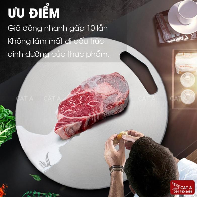 THỚT INOX304 TRÒN KHÁNG KHUẨN - GIÃ ĐÔNG - DỄ DÀNG VỆ SINH - CHỐNG RỈ SÉT--- Dày 0.3cm
