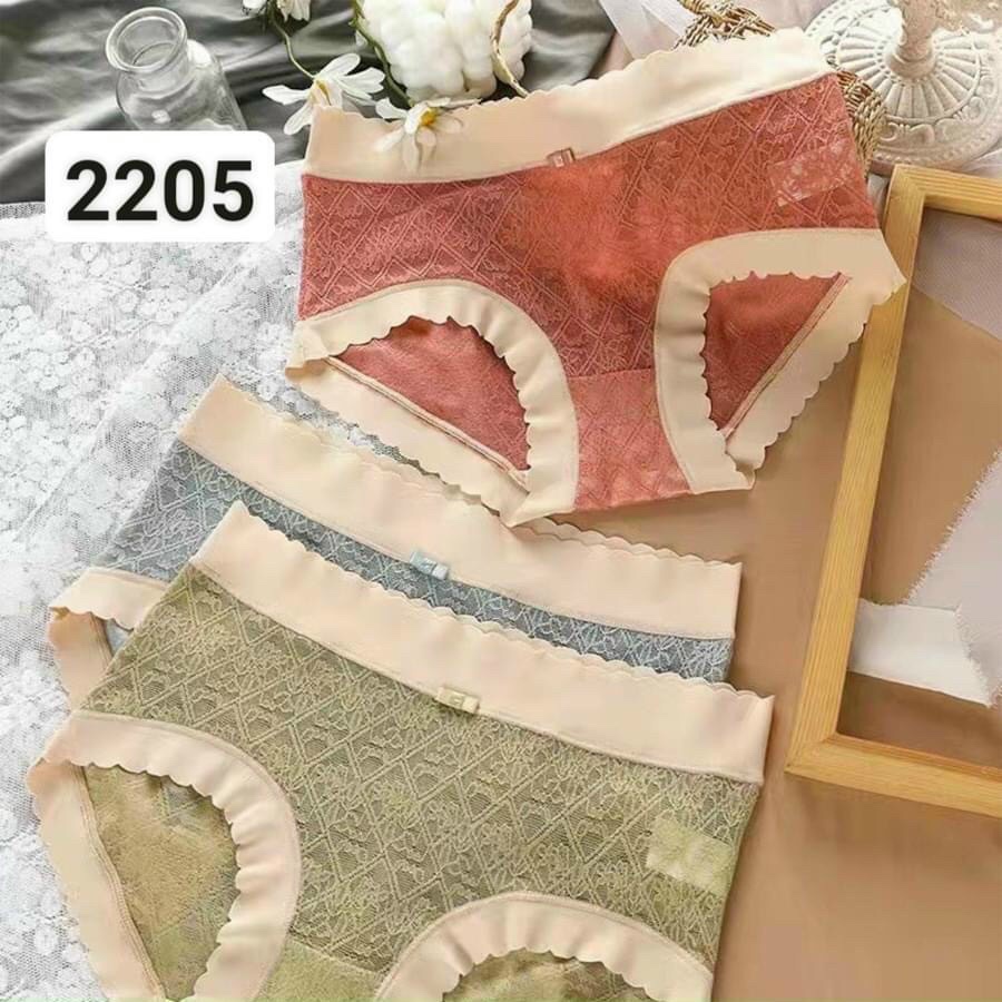 Hộp 5 Quần Lót Nữ Ren Mềm Mịn Phối Cạp Su Cao Cấp 2205