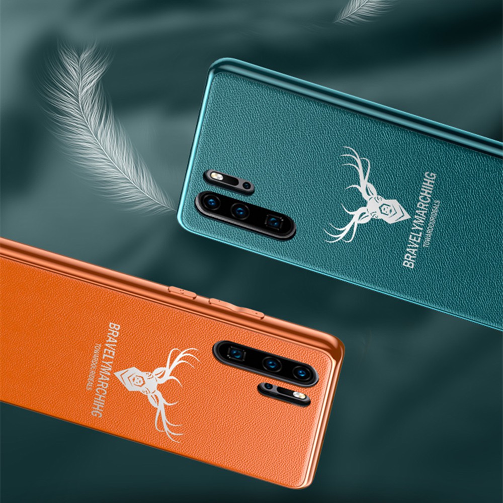Ốp điện thoại PU viền mạ điện họa tiết đầu hươu cho Huawei MATE20 PRO MATE20X X(5G) MATE30 PRO MATE30(5G) MATE30PRO(5G) | BigBuy360 - bigbuy360.vn