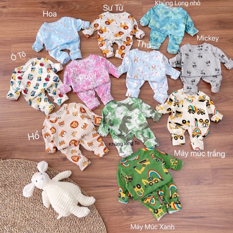 BỘ DÀI TAY BOZIP XUẤT DƯ NHIỀU HÌNH ĐÁNG YÊU CHO BÉ