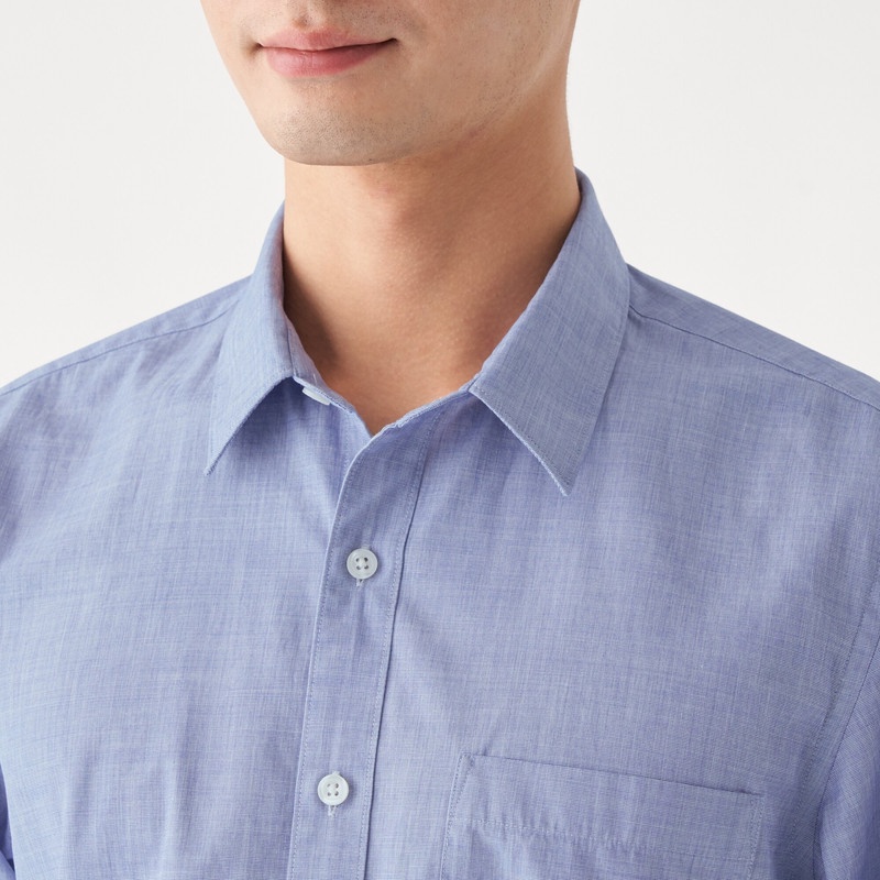 Muji Áo Sơ Mi Cotton Washed