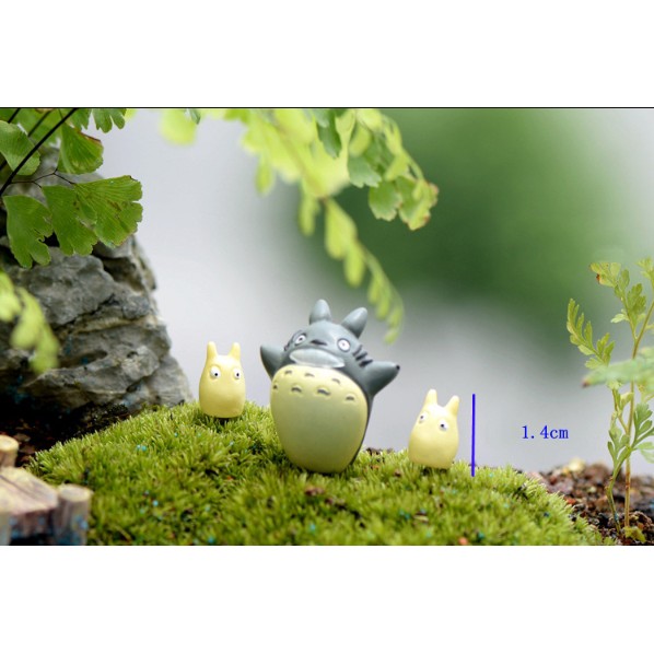 Combo 02 mô hình Chibi Totoro trang trí tiểu cảnh, móc khóa, DIY