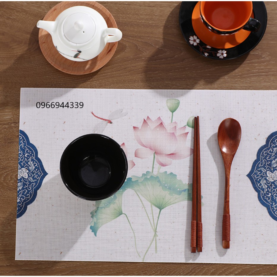 Tấm lót bàn ăn cách nhiệt chống trượt phong cách châu Âu Placemats