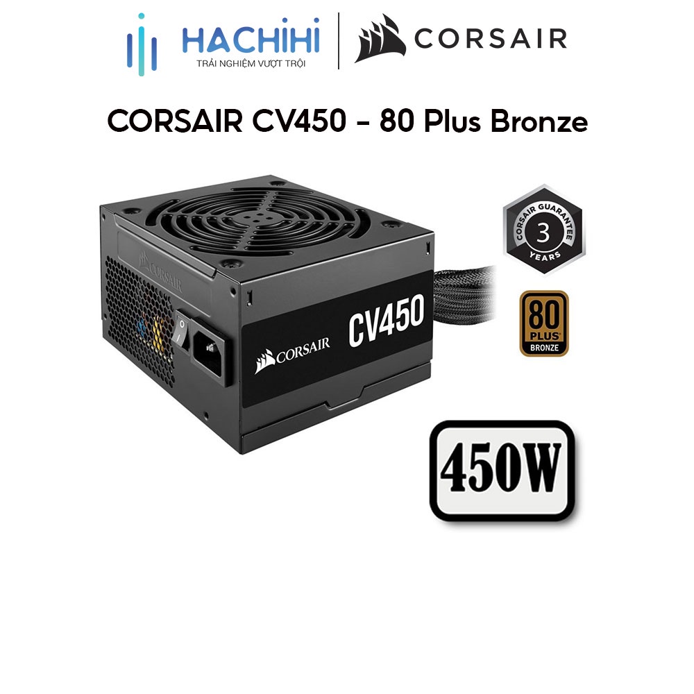 Nguồn máy tính CORSAIR CV450 - 80 Plus Bronze