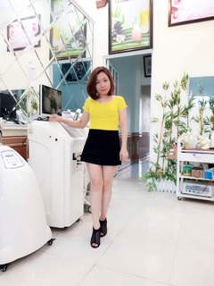 Áo trễ vai thun gân mát mẻ