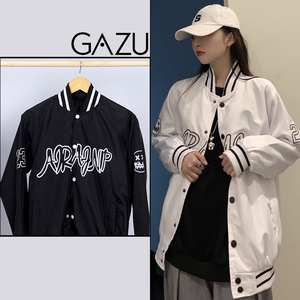 Áo khoác bomber nữ dù gió hai lớp Unisex áo bomber nam nữ đẹp form rộng GAZU-GZ241