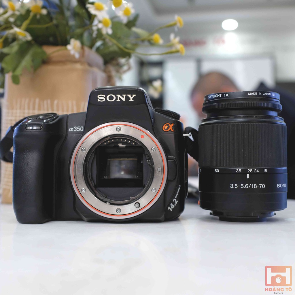 Máy ảnh Sony A350 + lens kit 18-70mm cũ khá