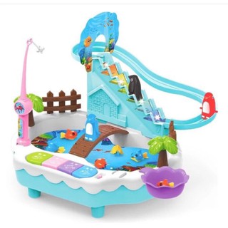 Đồ chơi câu cá + cầu trượt heo peppa