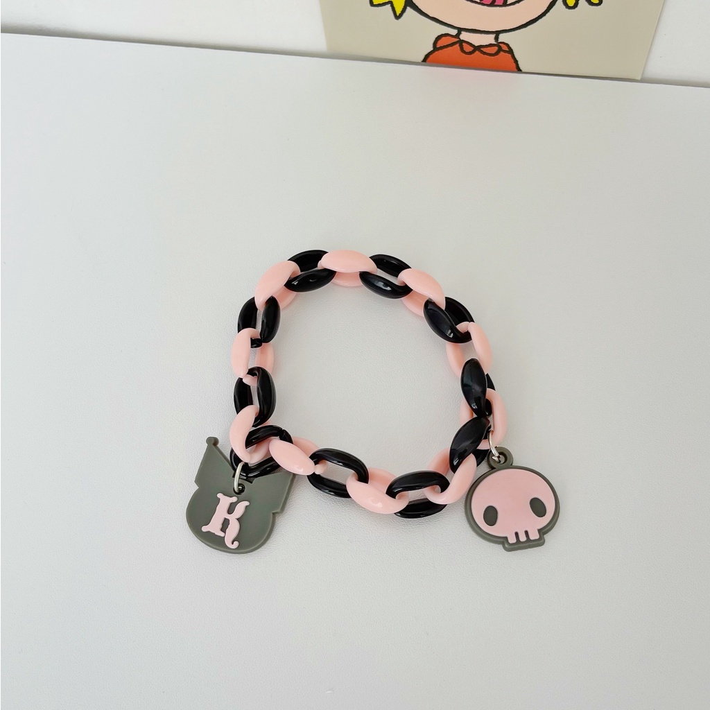 Vòng Tay Màu Đen Họa Tiết Cún Hoạt Hình Dễ Thương Ngọt Ngào Phong Cách Harajuku Nhật Bản | BigBuy360 - bigbuy360.vn
