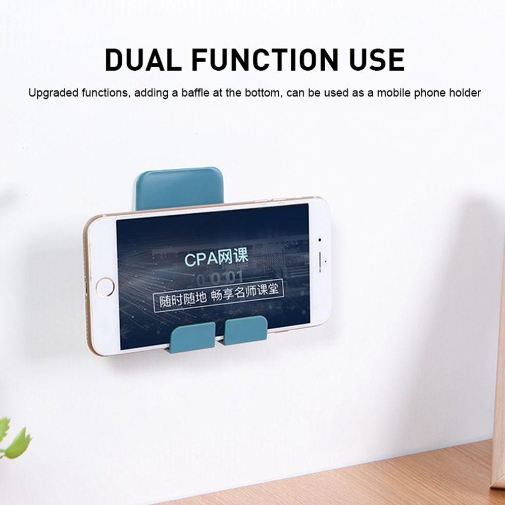 VANES1 Hanging Remote Control Holder Smartphone Home Storage  Box Storage Case Container Charging Rack Wall Mounted Phone Plug Stand Multifunction Home Bedroom Plug Holder Organizer/Multicolor