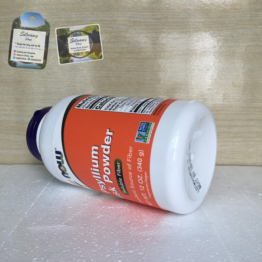 Chất Xơ Psyllium Husk Powder Now Foods - Bổ Sung Chất Xơ, Ngăn Ngừa Táo Bón, Cải Thiện Nhuận Tràng - Dạng Bột