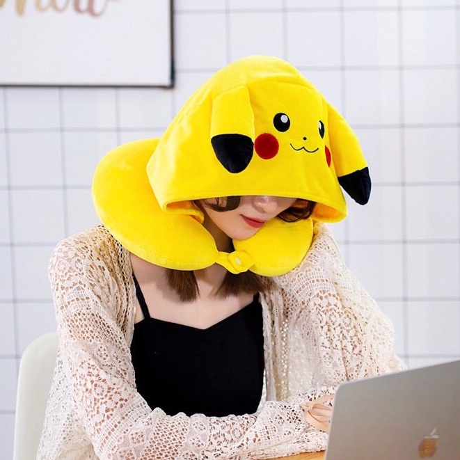 Gối kê cổ chữ u hình thú, nón trùm hình thú