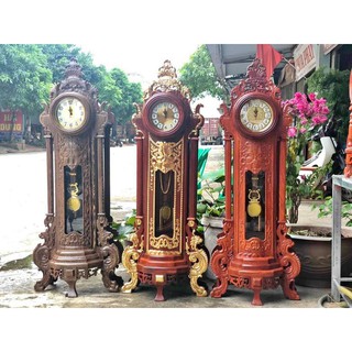 Đồng hồ hoàng gia, gỗ gõ (cao 1m20 x 43 x sâu 38cm)