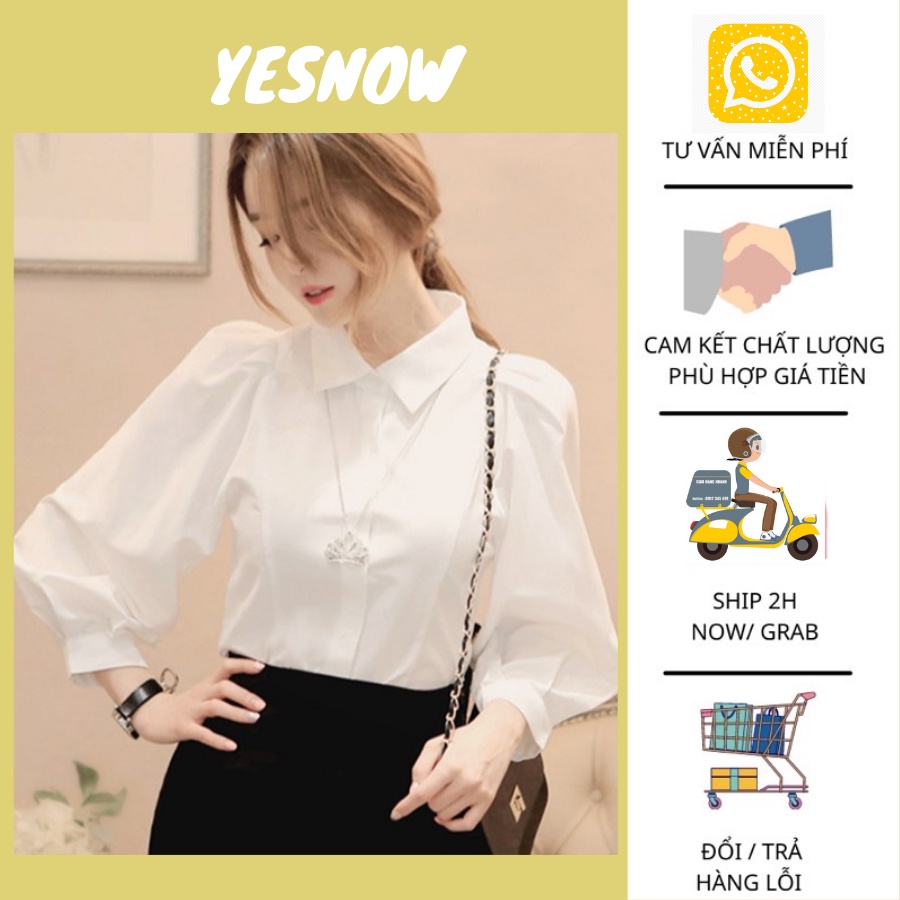 Áo sơ mi nữ tay bồng thời trang công sở  💖Áo sơ mi nữ cách điệu tiểu thư siêu xinh💖 Áo sơ mi trắng trơn đẹp