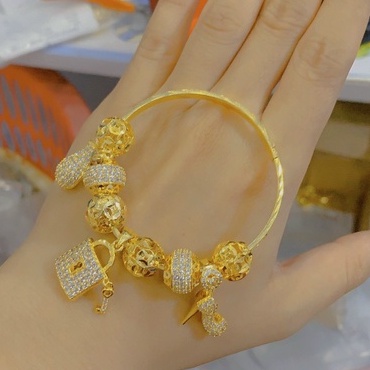 Lắc Tay Pando Chuẩn màu 18k 24k xịn xò - Trang Sức Nữ Đẹp Giá Rẻ - Queen Jewelry