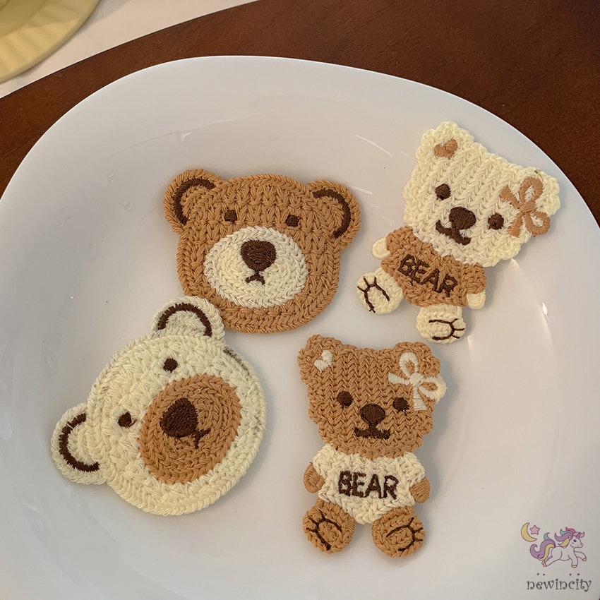 Kẹp tóc dệt kim họa tiết nhân vật hoạt hình phong cách Hàn Quốc đáng yêu cho bé gái