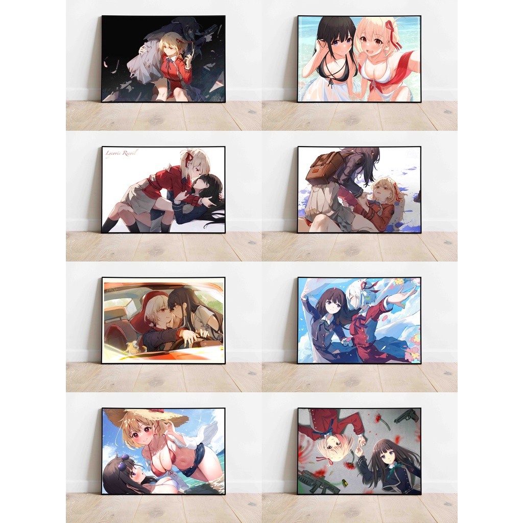 TRANH POSTER A3 GIẤY CHẤT LƯỢNG CAO ANIME LYCORIS RECOIL (7) - 2D TỘC SHOP