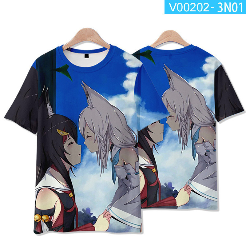 Hololive Vtuber Fubuki Áo Croptop Tay Ngắn Hóa Trang Nhân Vật Ayame Chopper Plus size