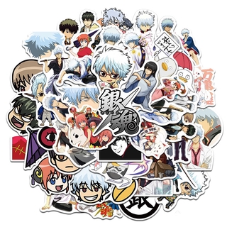 Set 50 Miếng Dán Trang Trí Hình Hoạt Hình Gintama