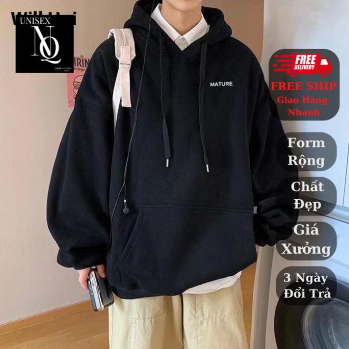 Áo Hoodie Unisex trơn kiểu dáng basic, thiết kế form rộng đẹp, chất nỉ dày dặn chất đẹp giá đẹp