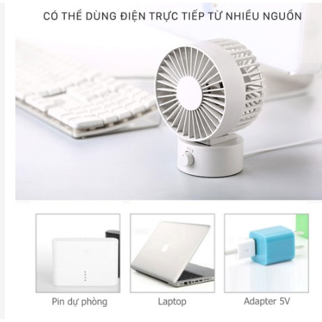 Quạt Mini để bàn điều chỉnh tốc độ đầu sạc USB tiện dụng