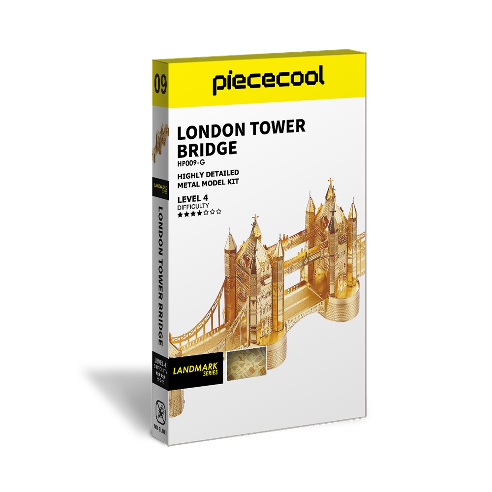 Set đồ chơi lắp ráp PIECECOOL DIY mô hình cây cầu tháp Luân Đôn 3D kim loại dành cho trẻ em