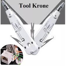 KỀM NHẤN KRONE (Trắng) chuyên dùng nhấn dây mạng, dây điện thoại - Tool nhấn mạng cao cấp