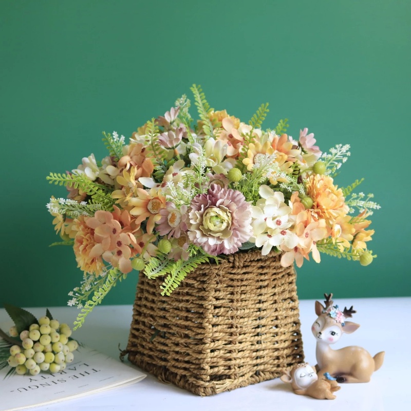 Bó Hoa Cẩm Tú Cầu Giả Bằng Vải Lụa Nhiều Màu Sắc Dùng Trang Trí Bàn Tiệc Cưới / Giáng Sinh