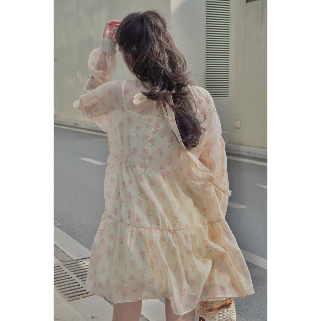 Váy babydoll ba tầng hoa TKV44 LOLLIE STUDIO