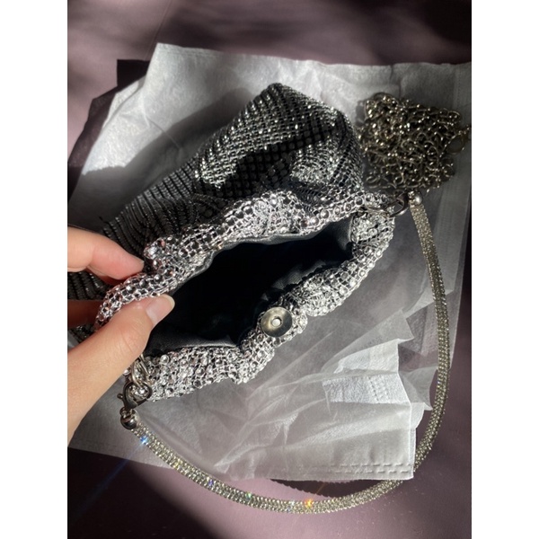 Túi lấp lánh bling bling dạng túi rút mini