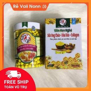 Freeship [TẶNG QUÀ 120K] VIÊN KẸO NGHỆ TRỘN MẬT ONG HỘP 500GR  MUA 1 TẶNG 1