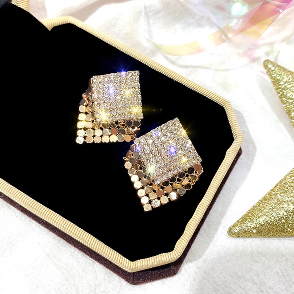 Bông Tai Đính Đá Thời Trang Dành Cho Nữ