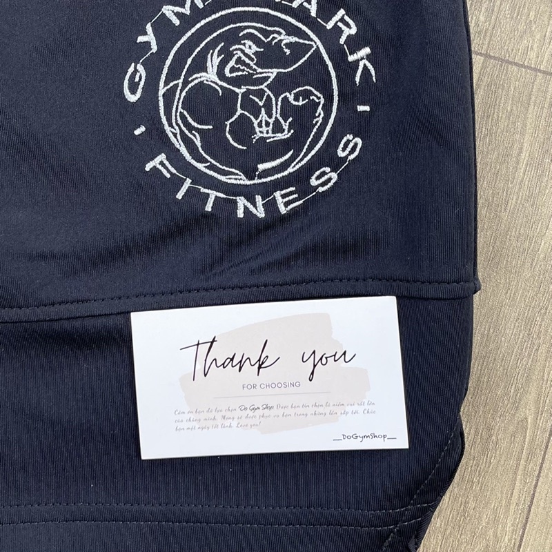 Quần short nam tập gym DO GYM SHOP logo thêu, thun poly co giãn 4 chiều thoáng mát