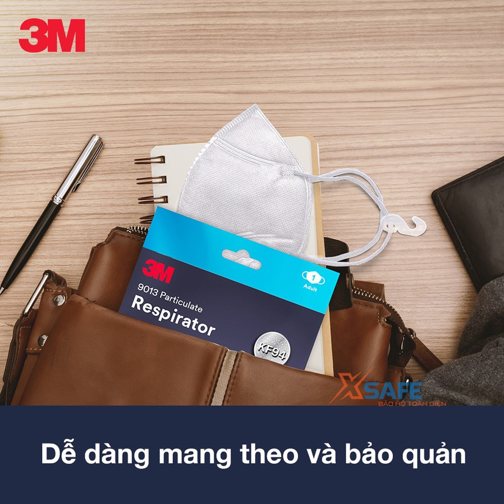 Khẩu trang 3M 9013 KHÔNG VAN LỌC chuẩn KF94 Ngăn bụi mịn chống dịch - Khẩu trang y tế N95 (2 màu trắng-đen)