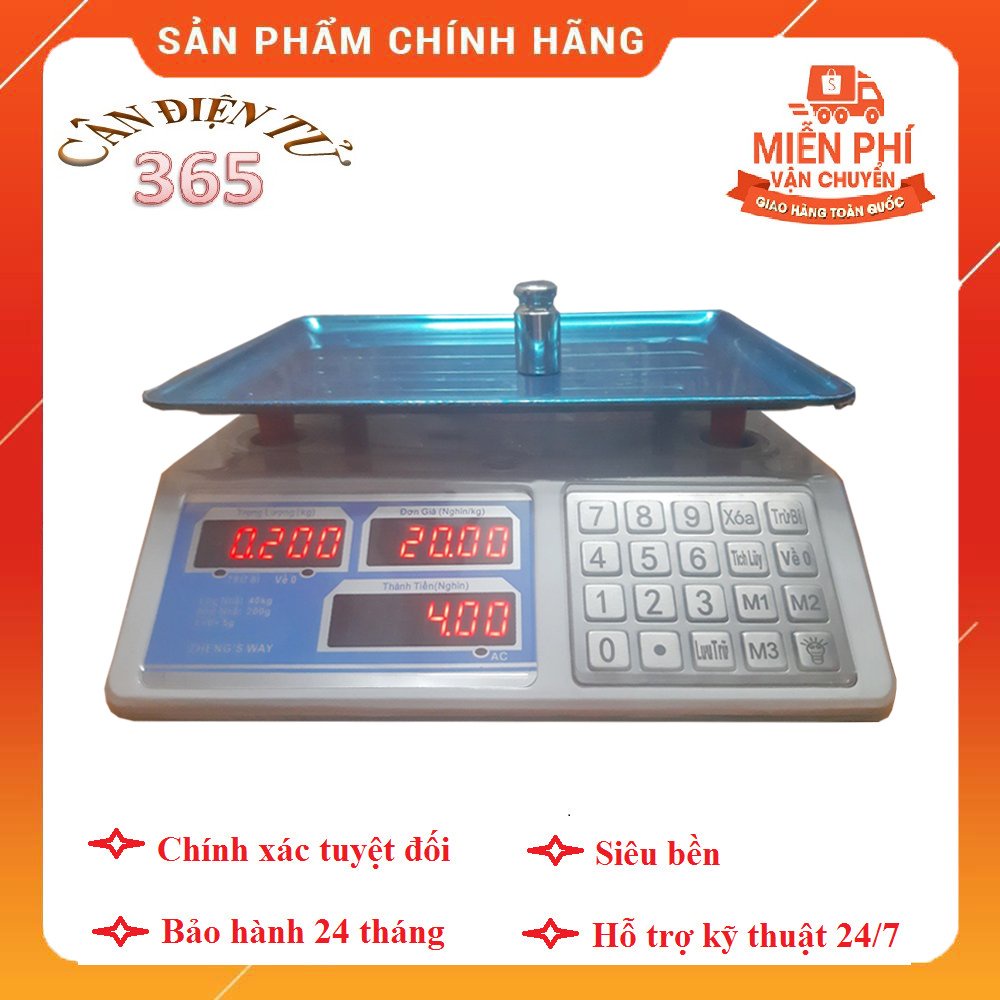 (RẺ NHẤT SHOPEE) Cân tính tiền điện tử- Cân Điện Tử Bán Hàng Tiếng Việt 40kg/5g giá rẻ.