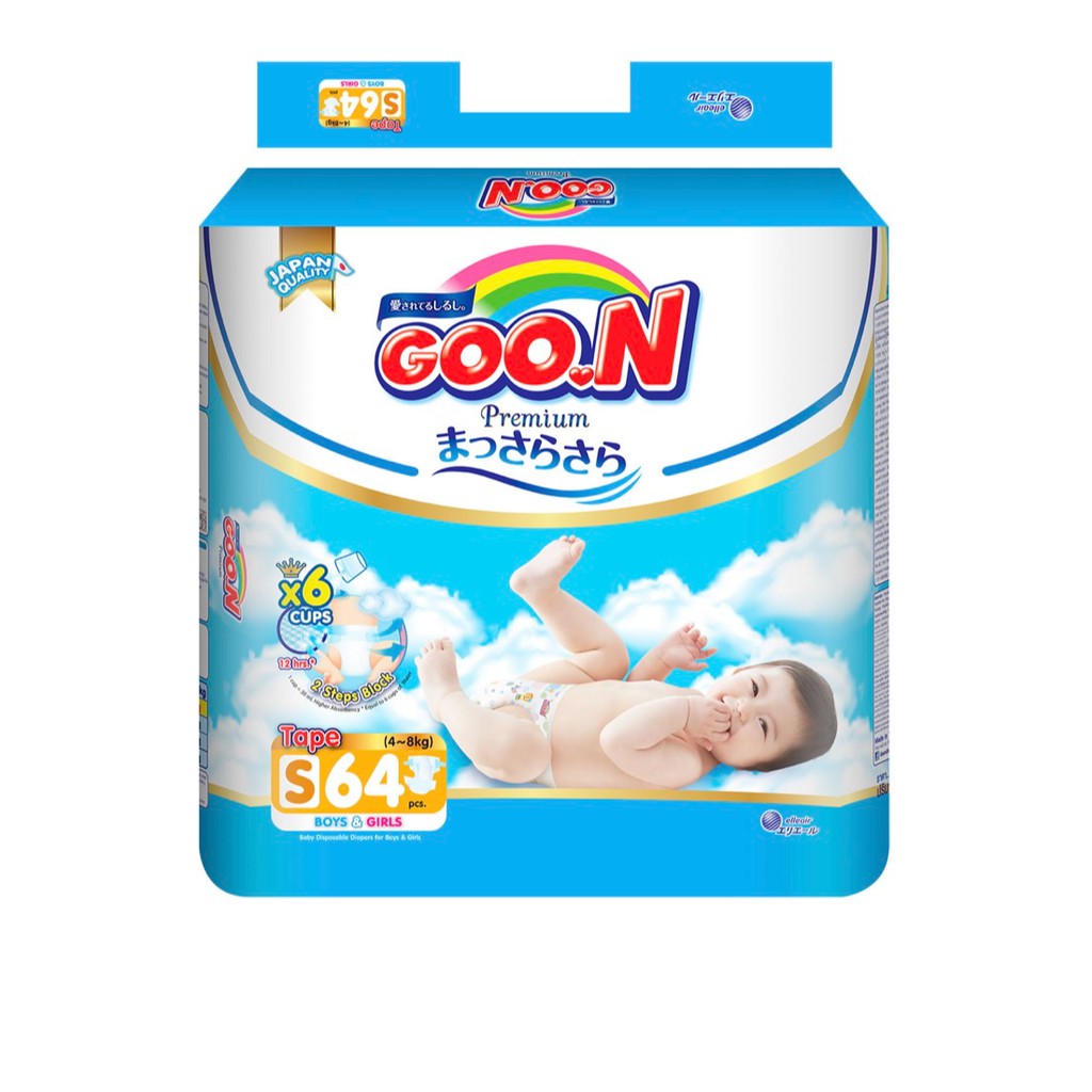 Tã dán Goon Premium size S64/M60/L50